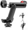 Phone Tripod Mount, Tripod Phone Attachment, Universal Smartphone Holder with Dual Cold Shoe Mounts, 1/4 Screw 360° Rotation, 180° Tilt, Compatible with iPhone & Android for Photography, Vlogging