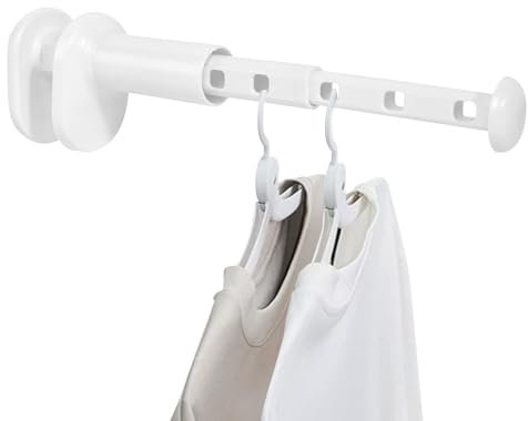 KUHAWL Tendedero de viaje, pequeño, portátil, camping, tendedero plegable, percha plegable para viajes, gancho para ropa de pared, extensible para apartamentos de hotel, estudiantes, apartamentos