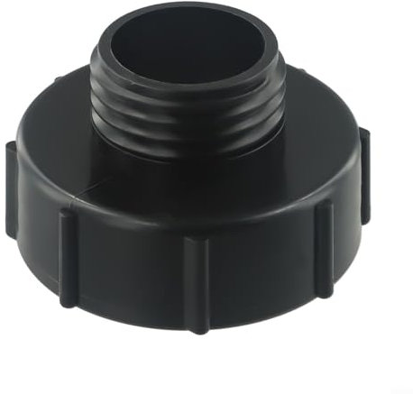 IBC Adapter S100x8 auf S60x6 Reduzierstück für Wassertanks und IBC-Behälter, DN100 auf DN60 Gewindeumwandlung, passend für 640L-1000L Regenwassertanks, Kunststoffverbinder für Gartenbewässerungsgeräte