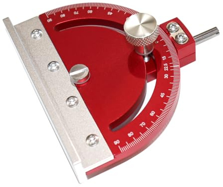 Multi-Angle Drill Press Protractor Angle Drill Guide, Table Saw Angle Tool Setter, Adjustable Drilling Machine Angle Locator, Precision Scale -85° To 85° Range Red