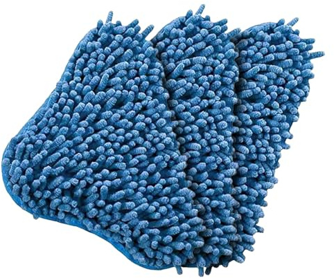 Yzalen 3 panni per mocio in microfibra, copertura di ricambio lavabile per scopa a vapore, compatibile con H2O H20 X5 (blu)