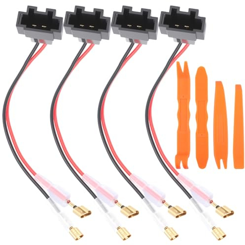 4 Stück Auto Audio Lautsprecheradapter auf DIN für Mercedes A/B/C/E/G/M VW | Autoradio Adapter Auto Lautsprecher für Mercedes A/B/C/E/G/M Klasse VW Crafter BMW Smart Porsche 911 997 Cayman Adapter Set
