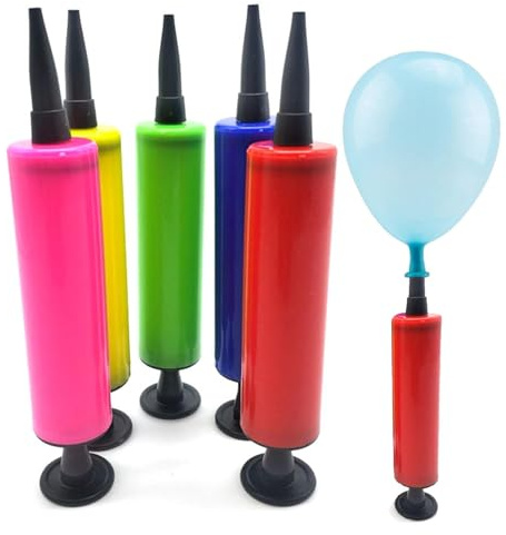 Bomba de mano para globos, inflador manual para fiestas, bodas y eventos, bomba de mano pequeña portátil para globos, viajes, piscina, playa, yoga y uso doméstico en interiores