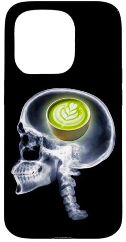 Hülle für iPhone 15 Pro Lustiger Matcha Latte Brain Xray Green Tea Meme