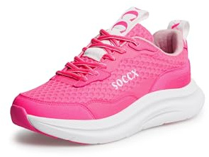 SOCCX Damen Sneaker im Mesh-Design mit Logostick