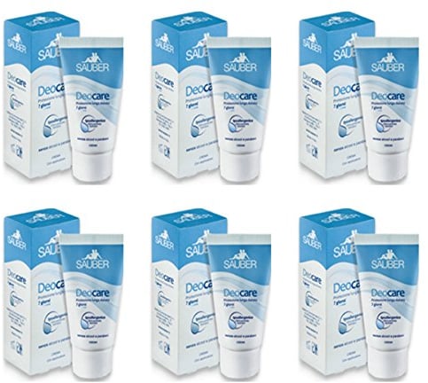 6 x sauber DEOCARE Creme Deodorant Körper 7 Tage Schutz Lange Lebensdauer