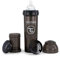 Twistshake Anti Kolik Babyflasche mit Trinksauger aus Weichem Silikon, Trinkflasche mit Bodenventil gegen Koliken und Sauger Größe Groß, Milchflasche, 330 ml, BPA Frei, ab 4 Monate, Schwarz