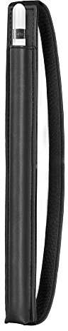 Doormoon Stifthalter für iPad 2018 / Air / 9.7 / Pro 9.7/10.5/12.9, abnehmbare, elastische Apple Pencil 2. Generation, Ledertasche, Schwarz