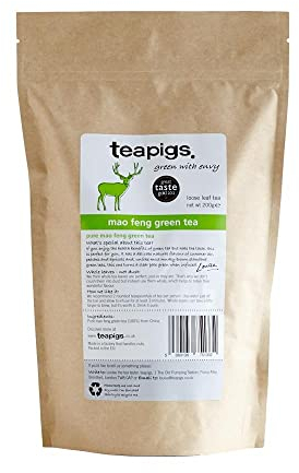 Teapigs Loose Mao Feng Green Tea Bags - Award-Winning Whole Leaf Green Tea with a Light & Delicate Flavour - Naturally Caffeinated & Zero Calories - Great Taste Award Winner - 200g Loose (1 Pack)