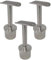 3 x Handlaufstütze Premium Edelstahl für Rundpfosten 42,4 mm mit Halteplatte Steckfitting Handlaufverbinder von SO-TOOLS®