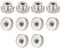 sourcing map Knurled Thumb Nuts, 10Pcs M5x0.8mm Iron Round Knobs Fasteners for 3D Printer Parts, Silver Tone