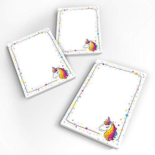 JuNa-Experten 8 Mini-Notizblöcke Einhorn Regenbogen Mitgebsel Gastgeschenk beim Geburtstag Kindergeburtstag Hochzeit Taufe Mädchen (8 Notizblöcke)