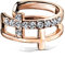 Bungsa Ear Cuff Kreuz-Ohrklemme für Damen aus 316L Edelstahl (rosegold)