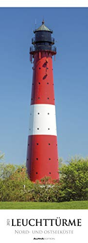 Leuchttürme - Nord- und Ostseeküste 2021 - Streifenkalender XXL 25x69 cm - Lighthouses - Bild-Kalender - Wand-Kalender - Alpha Edition