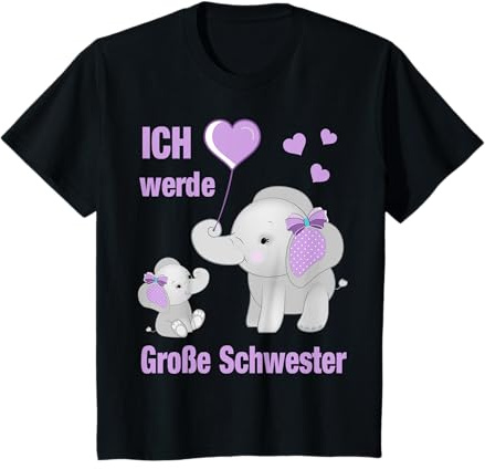Ich werde große Schwester Elefant Kleine Elefanten Mädchen T-Shirt