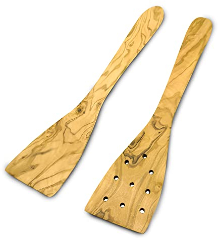 MW - Juego de 3 espátulas de madera de olivo