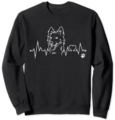 Lustiger und süßer Border Collie Herzschlag Hütehunde Sweatshirt