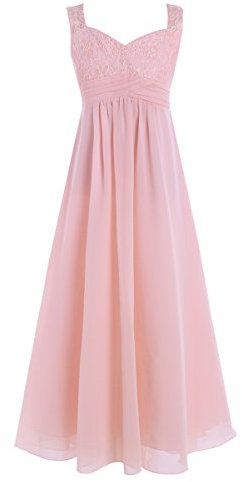 ranrann Enfant Fille Princesse Robe de Soirée sans Manches Robe Mariage Demoiselle d'honneur Robe Cérémonie Anniversaire Bal 8-16 Ans Rose 12 Ans