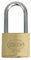 Amig - Candado de seguridad - Incluye 2 llaves - Arco largo - Latón y arco de Acero tratado - Para taquillas de gimnasio, puertas, armarios, maletas, mochilas - Un cierre - Ancho: 25 mm
