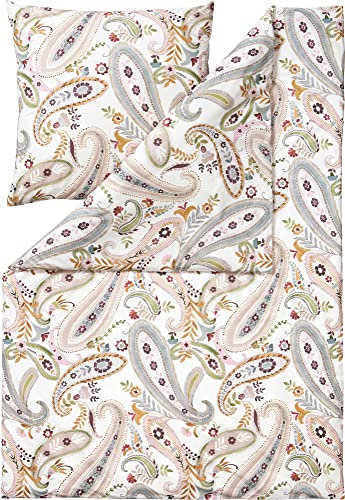 ESTELLA Bio-Bettwäsche Agonda | Multicolor | 135x200 + 80x80 cm | Bio und GOTS Zertifiziert | trocknerfest und temperaturausgleichend | 100% Bio-Baumwolle | Zero-Waste-Verpackung