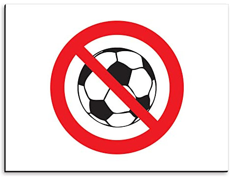 Plaque de signalisation Jeux de ballons interdits en aluminium 20x15 cm