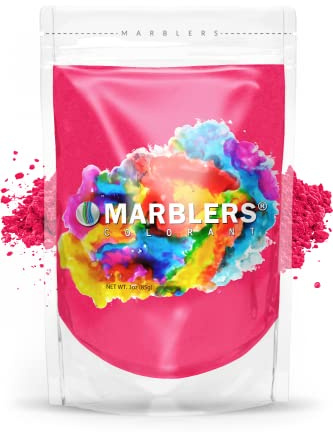 MARBLERS Pink Mica Powder [Hot Pink] 3oz (85g) | Cosmetic Grade | Epoxy Resin Pigment | Dye | Non-Toxic, Vegan, Cruelty-Free | Lip Gloss, Nails, Body Butter | Bath Bomb, Candle & Soap Making