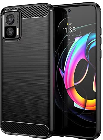 Topme Silikonhülle für Motorola Moto Edge 30 Neo (6.28 Inches), [handyhülle im Gebürsteten Texturstil] - Schwarz