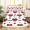 Mädchen Liebe Bettwäsche 135 x 200 Süße Herzen Dekor Bettwäsche Set Rot Schwarz Büffel Bettbezug Karierte Ich Liebe Dich Bettbezug mit 1 Kissenbezug Romantische Weiß