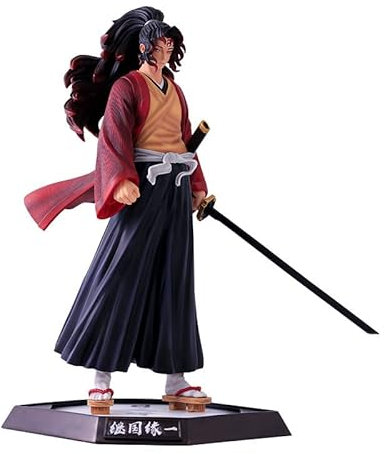 Jiumaocleu Tsugikuni Yoriichi Figur Statue - 30cm PVC Anime Figur Modell, große Größe Kimetsu No Yaiba Skulptur Handgemachte Sammlerstück Desktop Dekoration