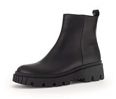 Gabor Donna Stivaletti, Signora Stivali da Biker,Soletta Removibile,Boots,Stivaletto,Stivale Biker,Foderato,Nero (Schwarz) / 27,42 EU / 8 UK