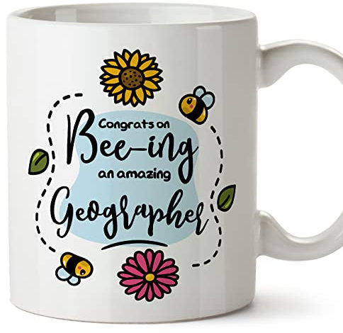 MUGFFINS Tazas para GEÓGRAFA - En Inglés - Thanks For Beeing Amazing - 11 oz / 330 ml - Regalo original y divertido