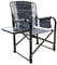 OLPRO Deluxe Directors Chair - Grau - Stabiler Klappstuhl für Camping oder Garten mit Tisch, Getränkehalter & Organizer-Tasche - Tragbare Sitzgelegenheit im Freien, unterstützt 120 kg