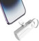 SLuB Power Bank 5000mAh, Mini Externer Akku, Tragbares Power Bank, Kompakt Handy Ladegerät, LED Dispay Akkupack, Kompatible für iPhone 14/14P/13P/13/12/11/X/8 Usw (Weiß)