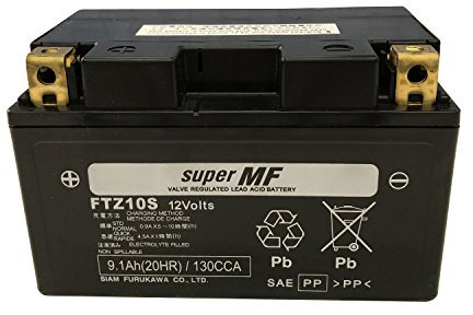 Batteria moto Furukawa VRLA FTZ10S - Sigillata e carica - Dimensioni: 15 x 8,7 x 9,3 cm per YAMAHA T-MAX XP500 500-2013