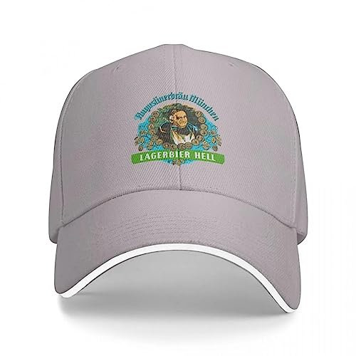 WMTCNC Baseballkappe Augustiner München Bier Lagerbier Hell Cap Baseballkappe Sonnenkappe Sportkappen Hut Damen Herren