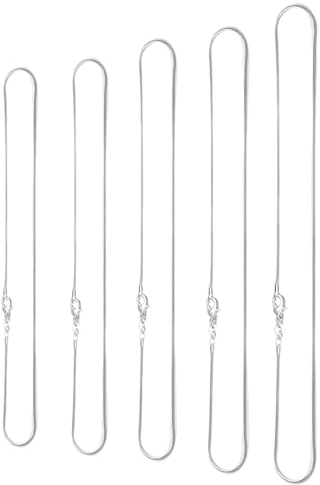 HNJUSR 4 PCS Cadena Plata Ley Cubana/Italiana para Hombres Mujeres, Collar de Plata 1.5mm Ancho 45cm - 60cm Largo, Unisex Collar Plata de Primera Ley, Largo Cadenas Estilo Cubano y Italiano de Plata