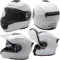 A-Pro Helm P/J KlappHelm Innensonnenblende MotorradHelm Modular Weiss L