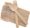[Pack of 100] Disposable Wooden Forks (16cm Long) - Biodegradable Wooden Fork | Eco Friendly & Plastic Free Wooden Forks for Christmas & Parties
