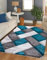 3D Shaggy Rugs Modern Geometric Design Large Area Rugs for Living Room Bedroom Thick Fluffy Floor Mats Small Door Mat (Emerald, 80 x 150 cm)