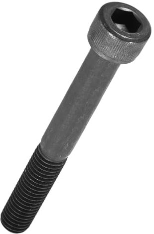 Kozelo 5 piezas Tornillos de Cabeza Hexagonal - [M10-1.5 x 80mm] Aleación de Acero Totalmente Roscado Oxido Negro Grado 12.9 Tornillo Hexagonal Interno para Muebles Negro