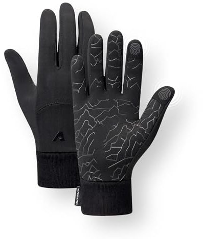 Alpensattel Premium 2.0 Thermo Fahrradhandschuhe Gr. M | Wasserabweisende & Winddichte Fahrrad Handschuhe Winterhandschuhe für Damen & Herren | Antirutschbeschichtung & Touchscreen Funktion