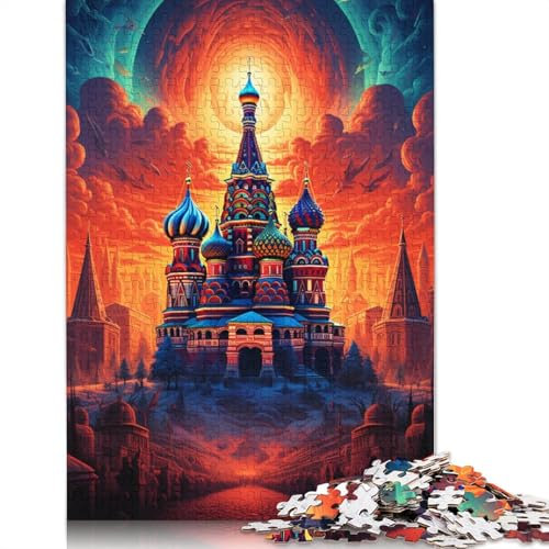 Puzzle mit 1000 Teilen Russland Rotes Quadrat Puzzle Holzpuzzle Lernspielzeug 1000 Teile (75 x 50 cm)