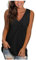Dyhxuan Camiseta de tirantes para mujer, versátil, monocolor, informal, cuello de pico, camiseta de verano sin mangas, camiseta ligera de algodón, camiseta de tirantes básica, estilo sencillo,