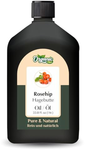 Organic Zing Oil Rosehip (Rosa Canina L.) | Pure & Natural Undiluted Essential Rosehip Oil for Skincare & Haircare – 1000 ml/33,8 fl oz