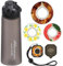 Alpha Fit Borraccia aromatizzata, compatibile con Air Up, 900 ml, a prova di perdite, senza BPA, con 3 capsule aromatiche, infrangibile e lavabile in lavastoviglie (nero opaco)