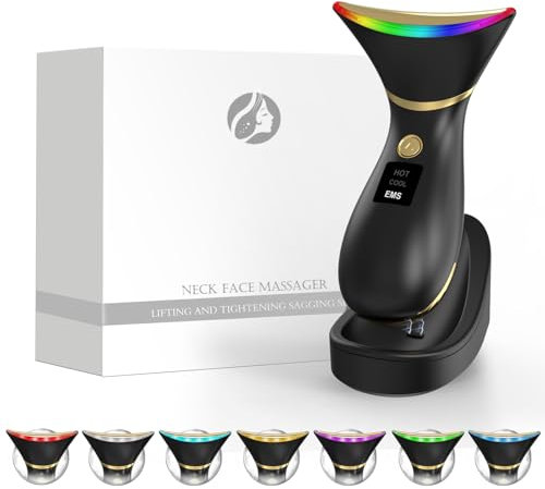 Gesichtsmassagegerät, Demine Face Lifting Gerät, Gesichtsfaltenentferner mit Heizung und Kältekompressen, für Hautpflege, Verbessert, Festigt, Strafft