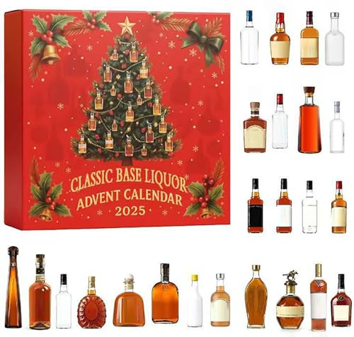 Adventskalender 2025 Männer, Rum Gin Advent Calendar, Whisky Adventskalender 2025, Weihnachtskalender Geschenke für Männer, Adventskalend-Alkohol, 24 Day Christmas Advent Calendar Gift Herren