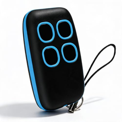 Mando a distancia inalámbrico multifrecuencia, 4 botones, 280-868 MHz, apto para 433 MHz, para puertas de garaje y sistemas antirrobo de coche, IPX6, impermeable, para entusiastas del bricolaje (azul)