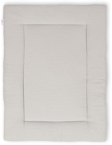 babybay Krabbeldecke 75x100 cm Waffelpiqué, weißgrau