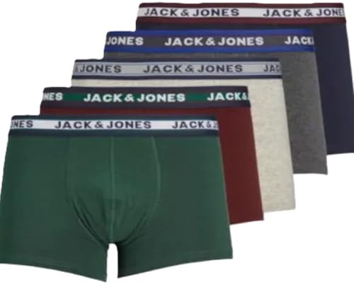 JACK & JONES Boxershorts 5er Pack Herren Trn14 Trunks Shorts Baumwoll Mix Unterhose (6XL, 5er Pack Bunt #51)